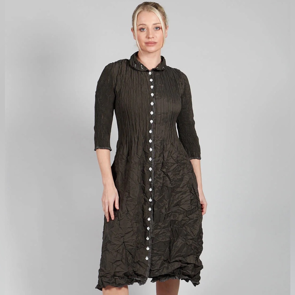 Alquema | Nehru Contrast Coat Dress